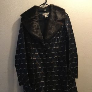 9 West Brocade jacket,size M,Blue and Black